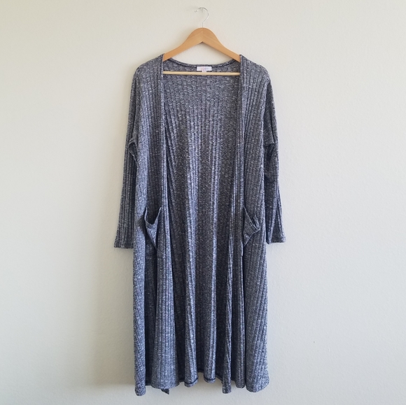 LuLaRoe Sweaters - Lularoe heathered gray long duster cardigan